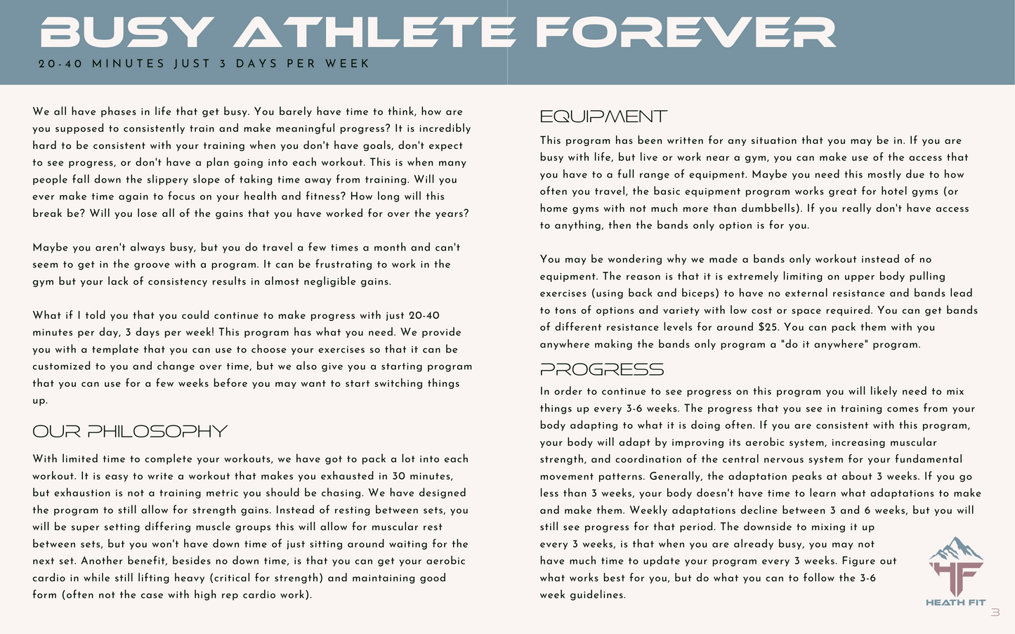 Heath Fit Busy Athlete Forever